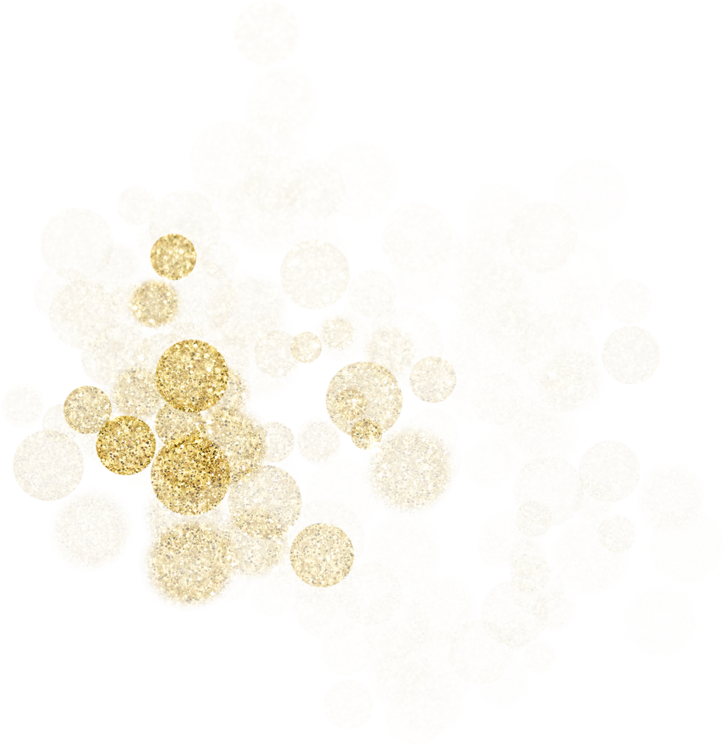 Gold glitter splatter